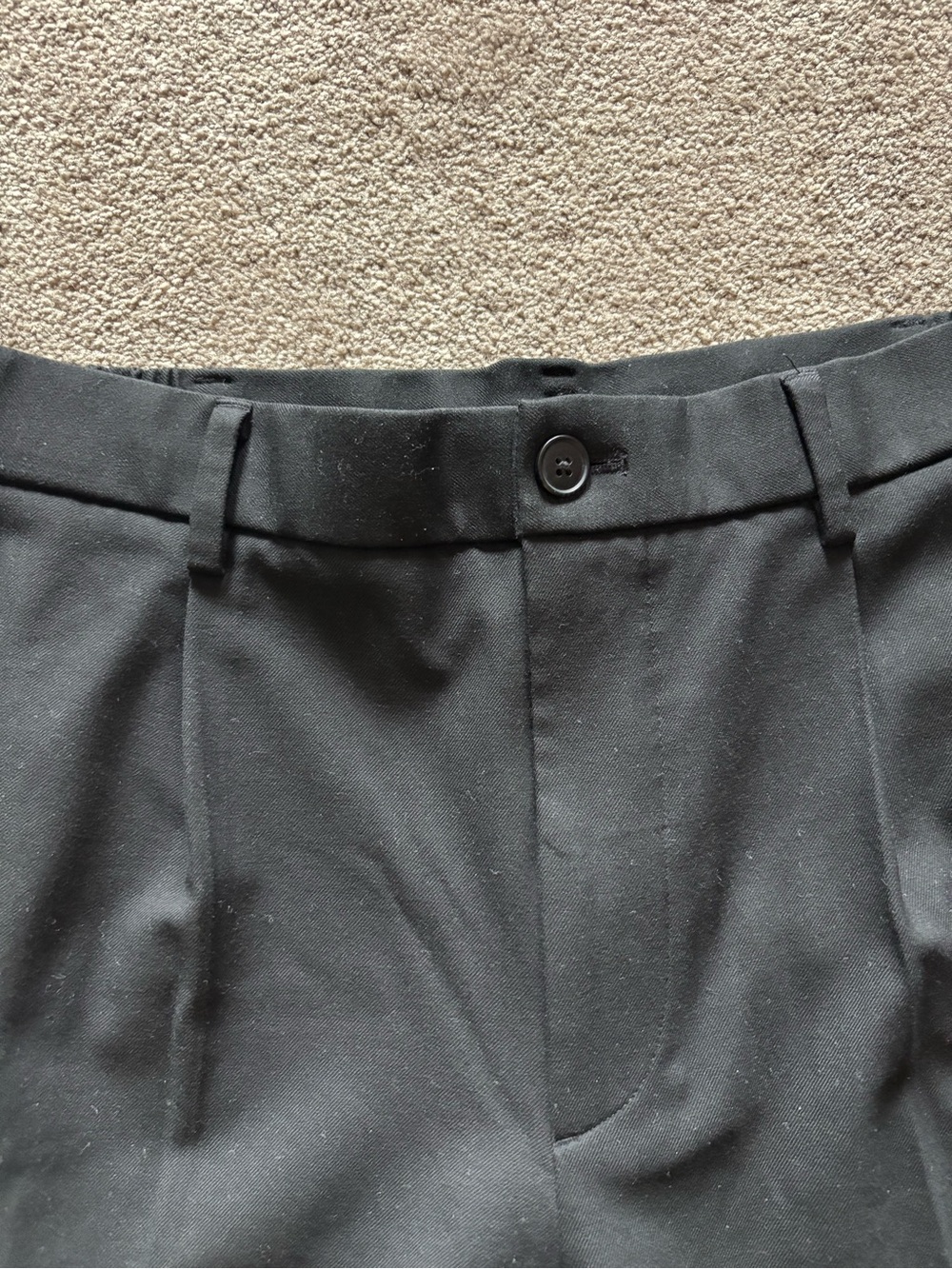 Men's Black Dress Pants - Classic Tailored Trousers - Picture 4 of 6